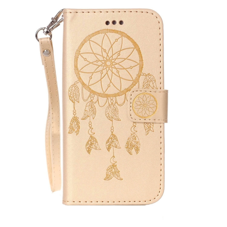 For iPhone 5 & 5s & SE Crazy Horse Texture Dream Catcher Printing Horizontal Flip Leather Case with Holder & Card Slots & Wallet & Lanyard