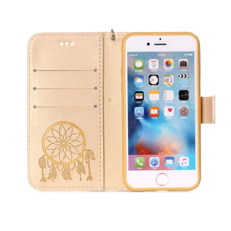 For iPhone 5 & 5s & SE Crazy Horse Texture Dream Catcher Printing Horizontal Flip Leather Case with Holder & Card Slots & Wallet & Lanyard