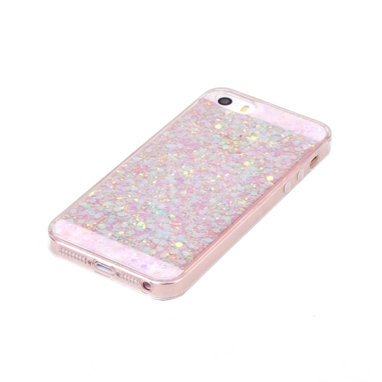 For iPhone 5 & 5s & SE Glitter Powder Soft TPU Protective Case