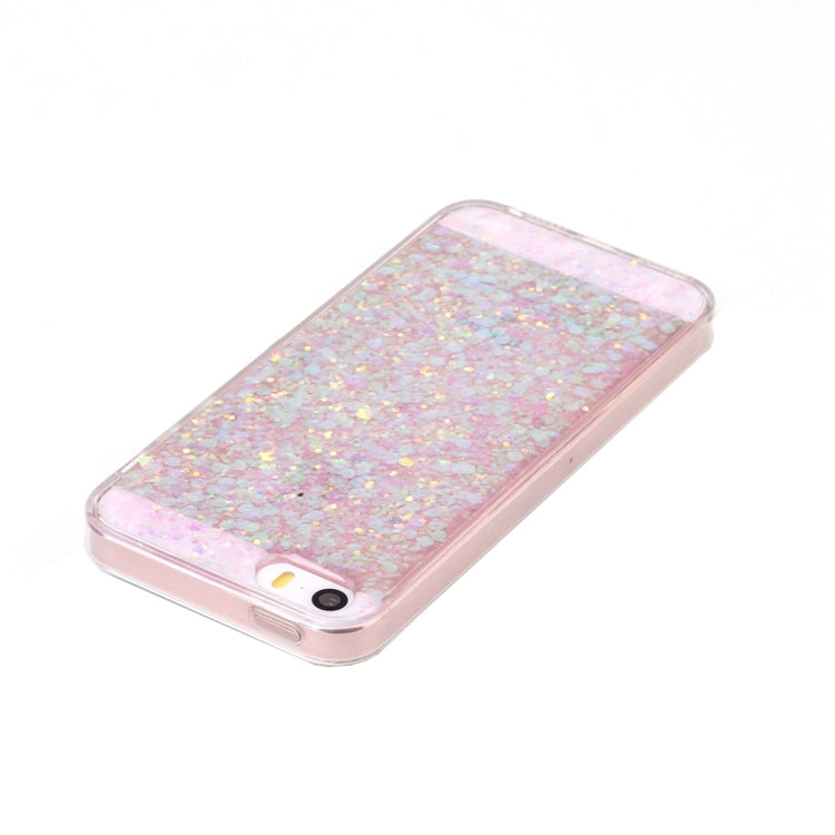 For iPhone 5 & 5s & SE Glitter Powder Soft TPU Protective Case