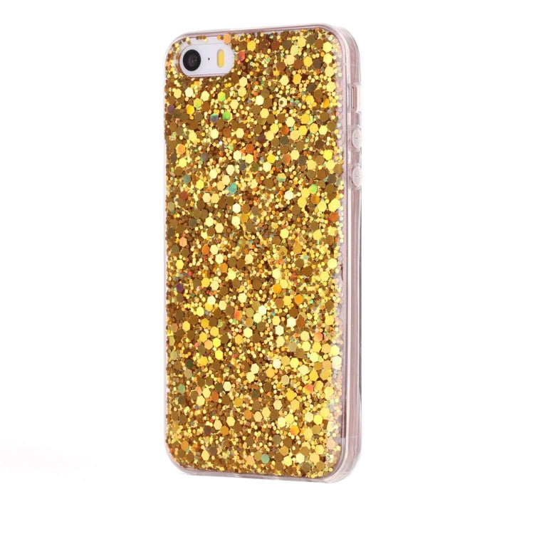 For iPhone 5 & 5s & SE Glitter Powder Soft TPU Protective Case