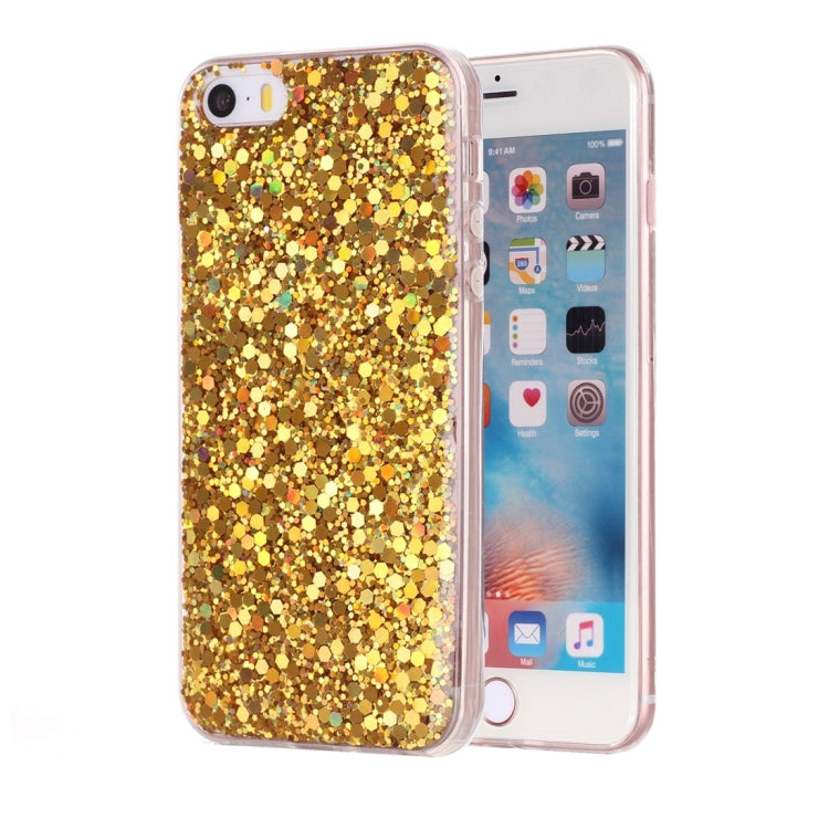 For iPhone 5 & 5s & SE Glitter Powder Soft TPU Protective Case