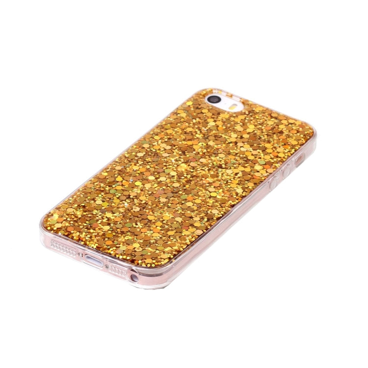 For iPhone 5 & 5s & SE Glitter Powder Soft TPU Protective Case