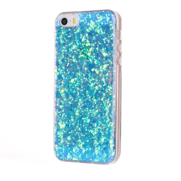 For iPhone 5 & 5s & SE Glitter Powder Soft TPU Protective Case
