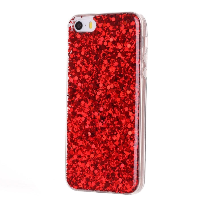 For iPhone 5 & 5s & SE Glitter Powder Soft TPU Protective Case