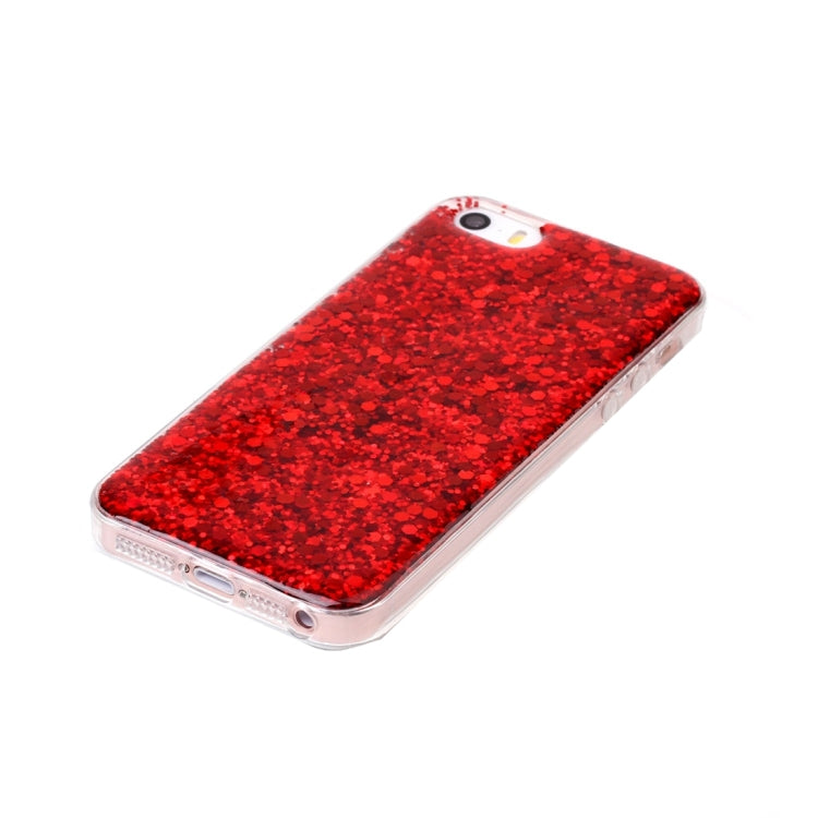 For iPhone 5 & 5s & SE Glitter Powder Soft TPU Protective Case