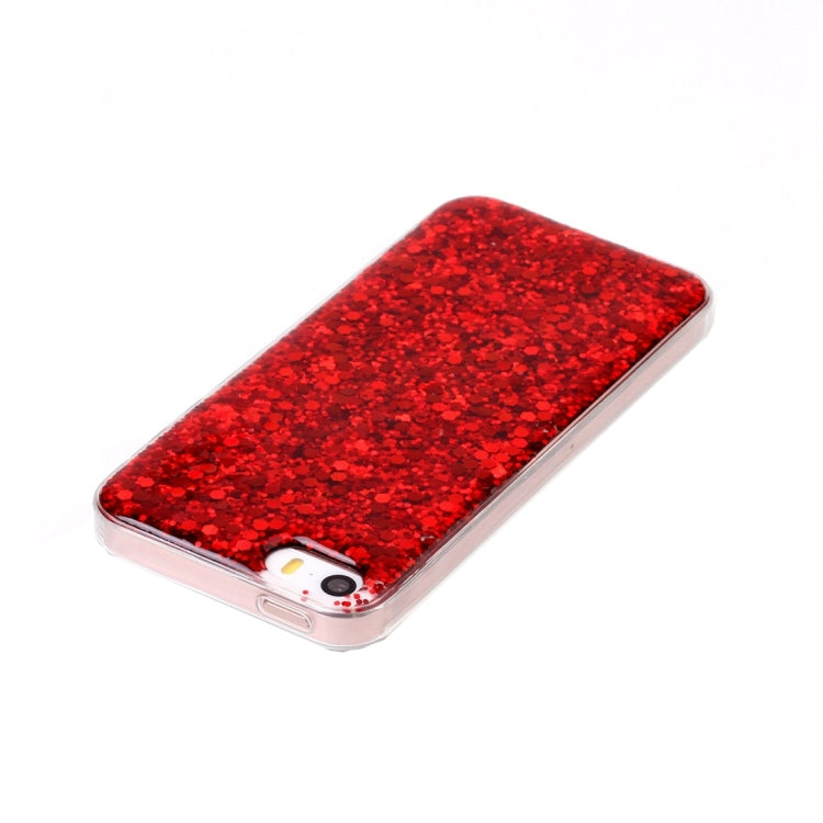 For iPhone 5 & 5s & SE Glitter Powder Soft TPU Protective Case
