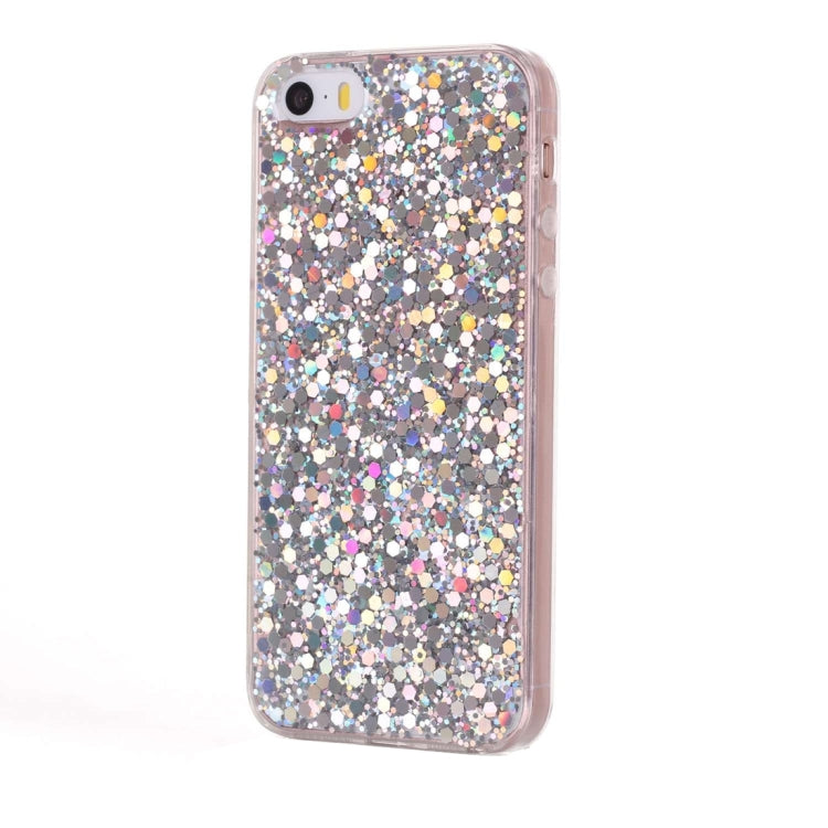For iPhone 5 & 5s & SE Glitter Powder Soft TPU Protective Case
