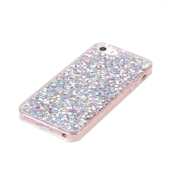 For iPhone 5 & 5s & SE Glitter Powder Soft TPU Protective Case