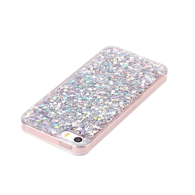 For iPhone 5 & 5s & SE Glitter Powder Soft TPU Protective Case