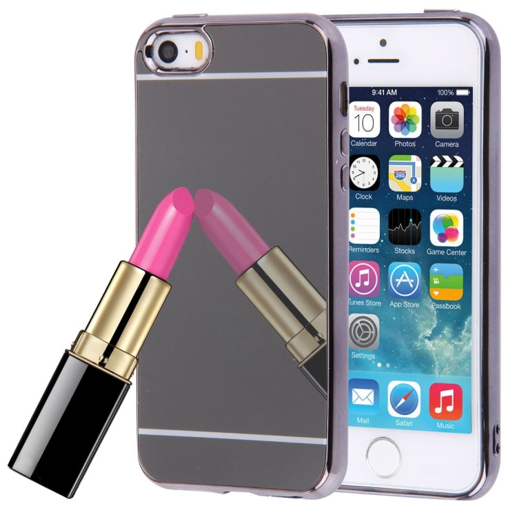 For iPhone 5 & 5s & SE Electroplating Mirror TPU Protective Cover Case