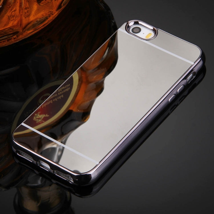 For iPhone 5 & 5s & SE Electroplating Mirror TPU Protective Cover Case