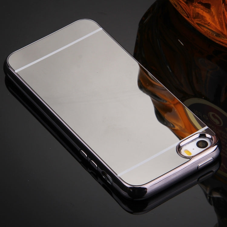 For iPhone 5 & 5s & SE Electroplating Mirror TPU Protective Cover Case