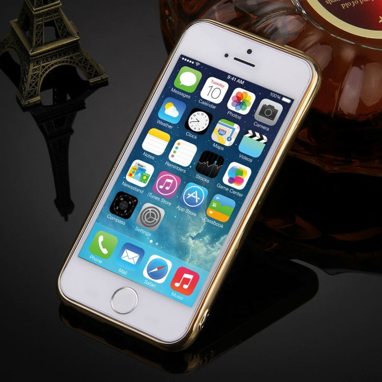 For iPhone 5 & 5s & SE Electroplating Mirror TPU Protective Cover Case