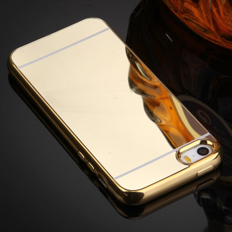 For iPhone 5 & 5s & SE Electroplating Mirror TPU Protective Cover Case