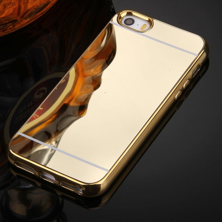 For iPhone 5 & 5s & SE Electroplating Mirror TPU Protective Cover Case