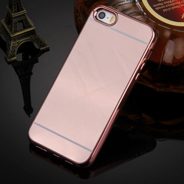 For iPhone 5 & 5s & SE Electroplating Mirror TPU Protective Cover Case