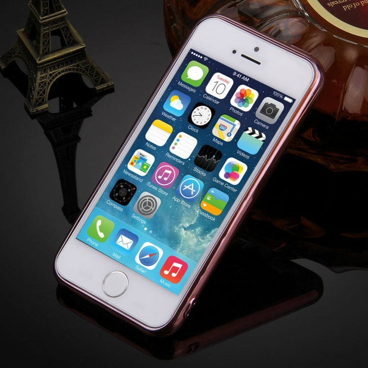 For iPhone 5 & 5s & SE Electroplating Mirror TPU Protective Cover Case