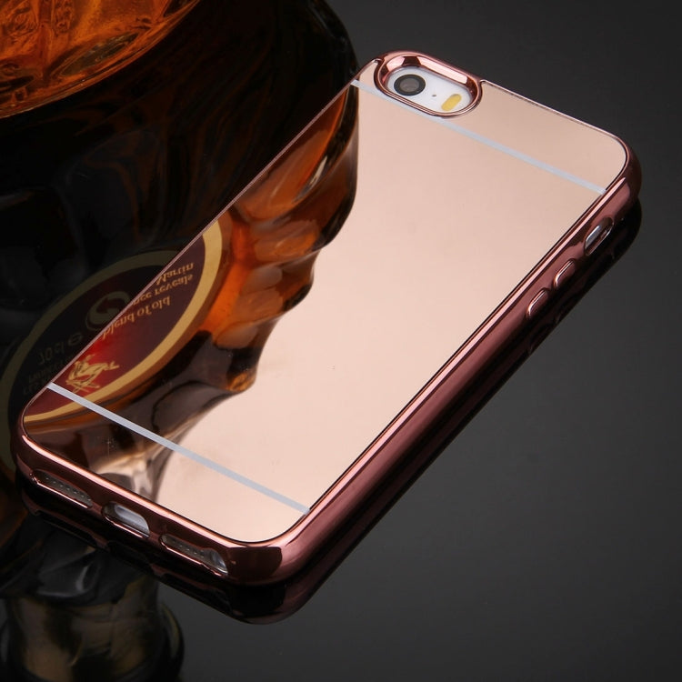For iPhone 5 & 5s & SE Electroplating Mirror TPU Protective Cover Case
