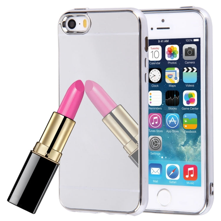 For iPhone 5 & 5s & SE Electroplating Mirror TPU Protective Cover Case