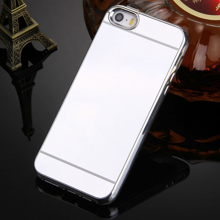 For iPhone 5 & 5s & SE Electroplating Mirror TPU Protective Cover Case