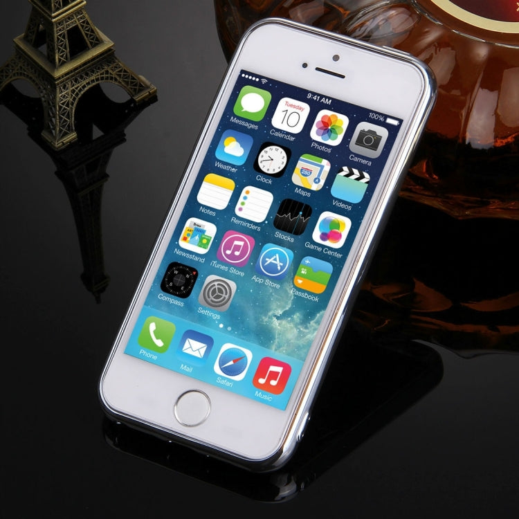 For iPhone 5 & 5s & SE Electroplating Mirror TPU Protective Cover Case