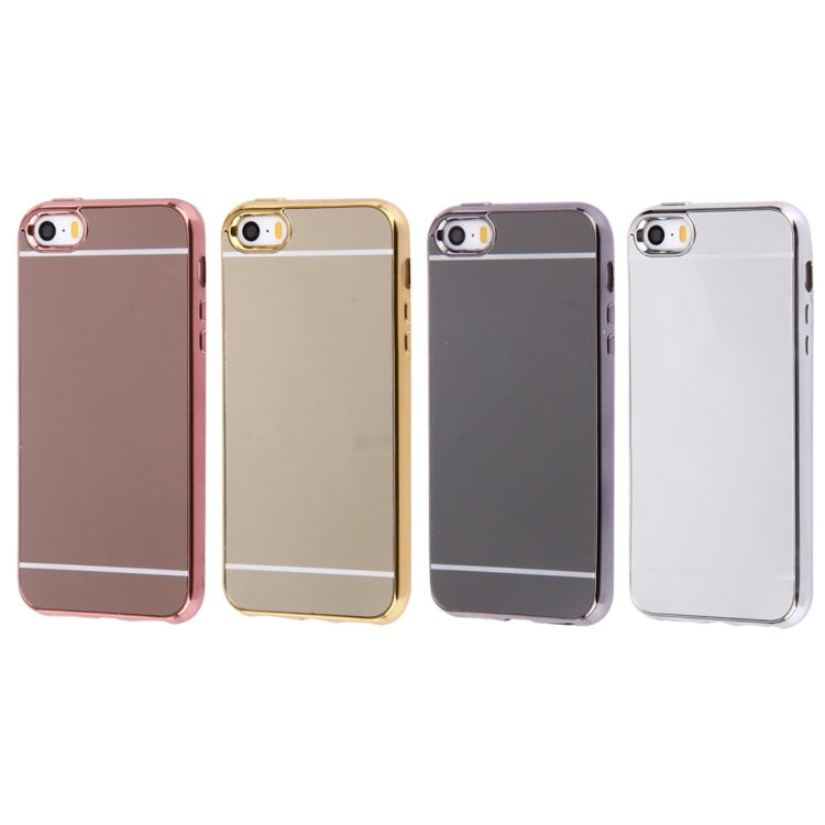 For iPhone 5 & 5s & SE Electroplating Mirror TPU Protective Cover Case