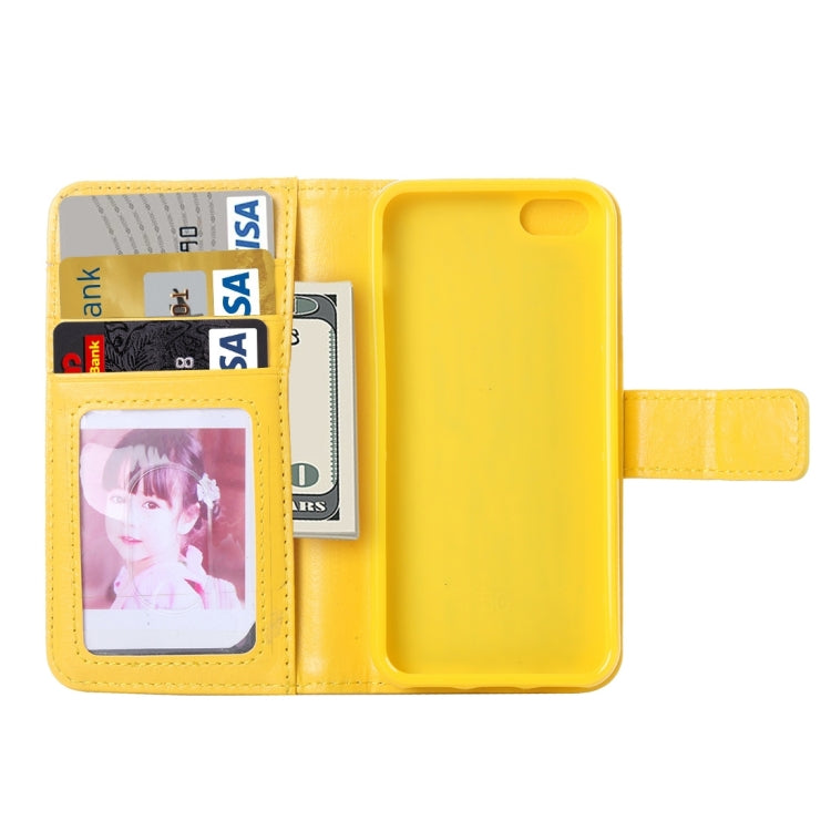 2 in 1 Separable Crazy Horse Texture Wallet Style Flip Leather Case for iPhone 5 & 5S & SE