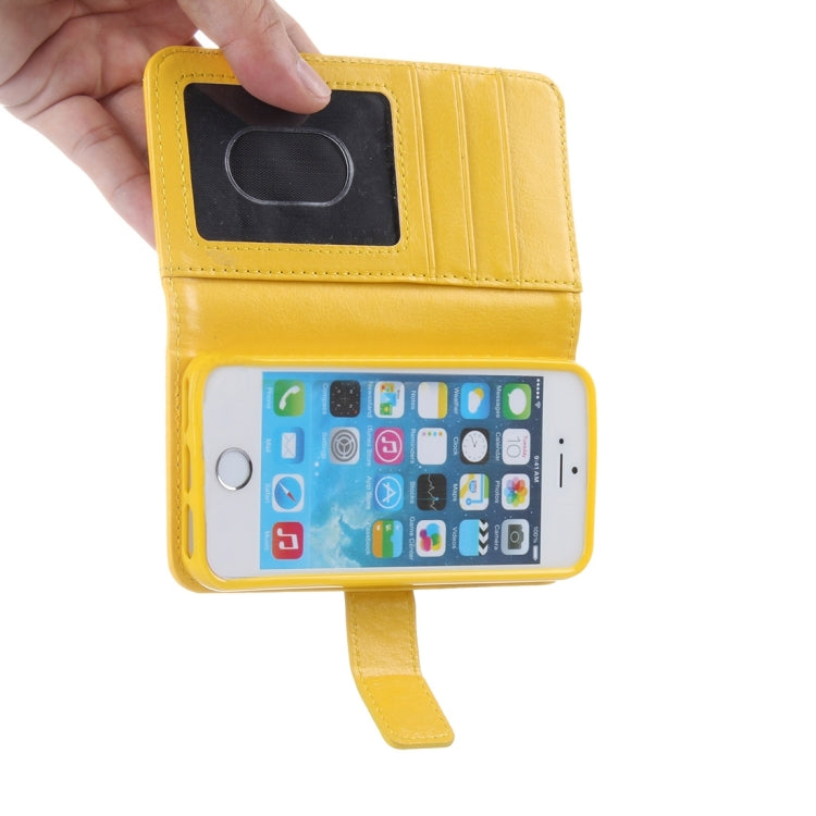 2 in 1 Separable Crazy Horse Texture Wallet Style Flip Leather Case for iPhone 5 & 5S & SE
