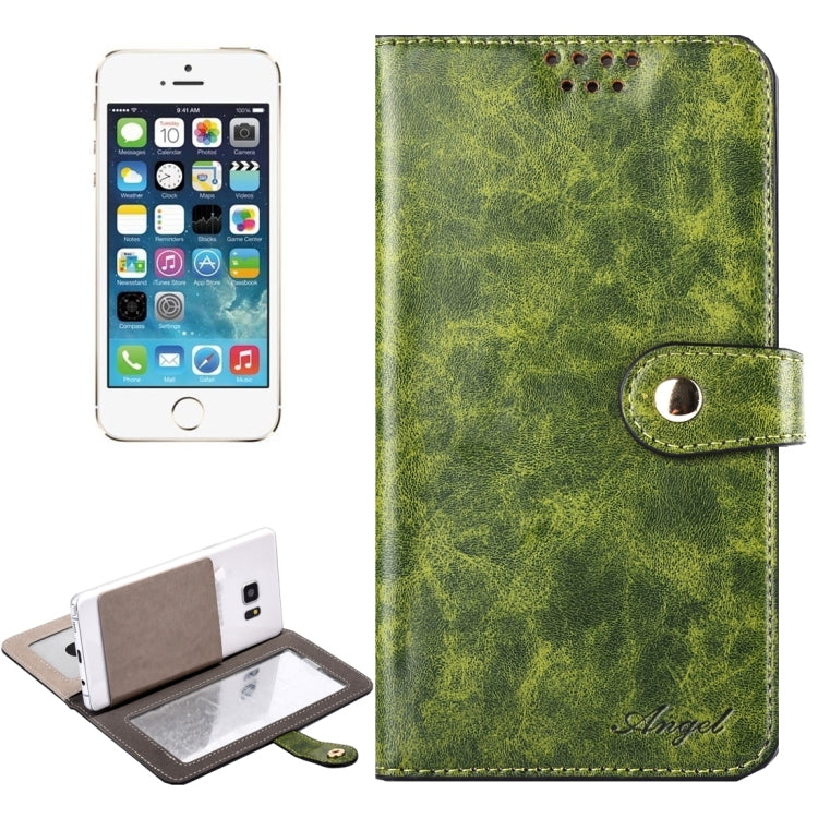 Universal Horizontal Flip Leather Case with Mirror & Holder & Card Slots & Wallet & Photo Frame for iPhone 5 & 5s & SE, Size: 13 x 7 x 1.5 cm