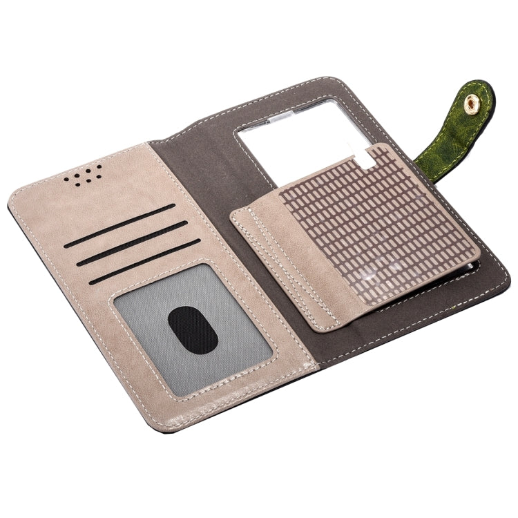 Universal Horizontal Flip Leather Case with Mirror & Holder & Card Slots & Wallet & Photo Frame for iPhone 5 & 5s & SE, Size: 13 x 7 x 1.5 cm