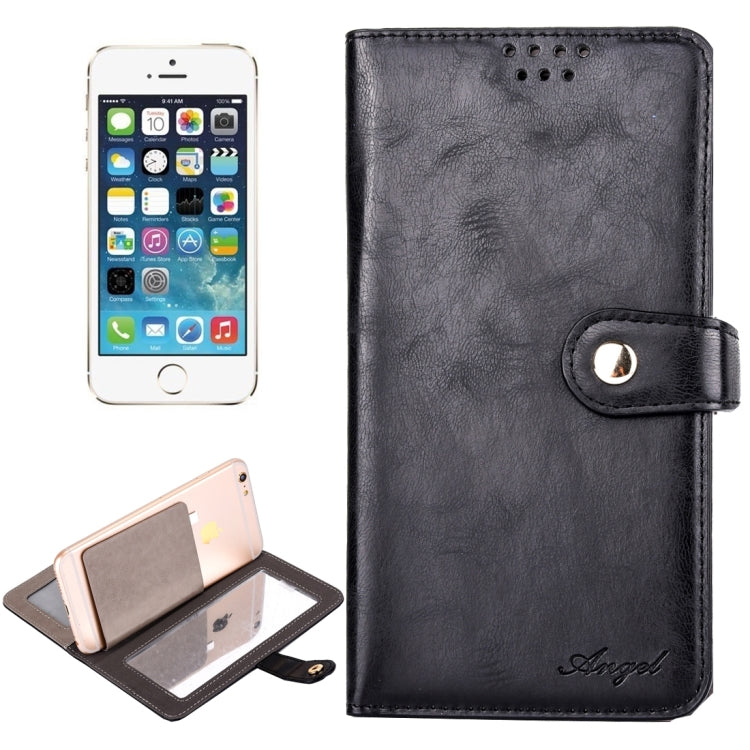 Universal Horizontal Flip Leather Case with Mirror & Holder & Card Slots & Wallet & Photo Frame for iPhone 5 & 5s & SE, Size: 13 x 7 x 1.5 cm