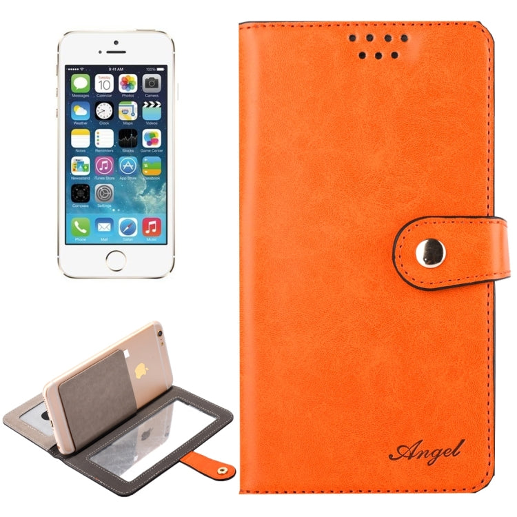 Universal Horizontal Flip Leather Case with Mirror & Holder & Card Slots & Wallet & Photo Frame for iPhone 5 & 5s & SE, Size: 13 x 7 x 1.5 cm