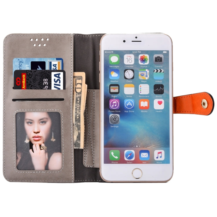 Universal Horizontal Flip Leather Case with Mirror & Holder & Card Slots & Wallet & Photo Frame for iPhone 5 & 5s & SE, Size: 13 x 7 x 1.5 cm