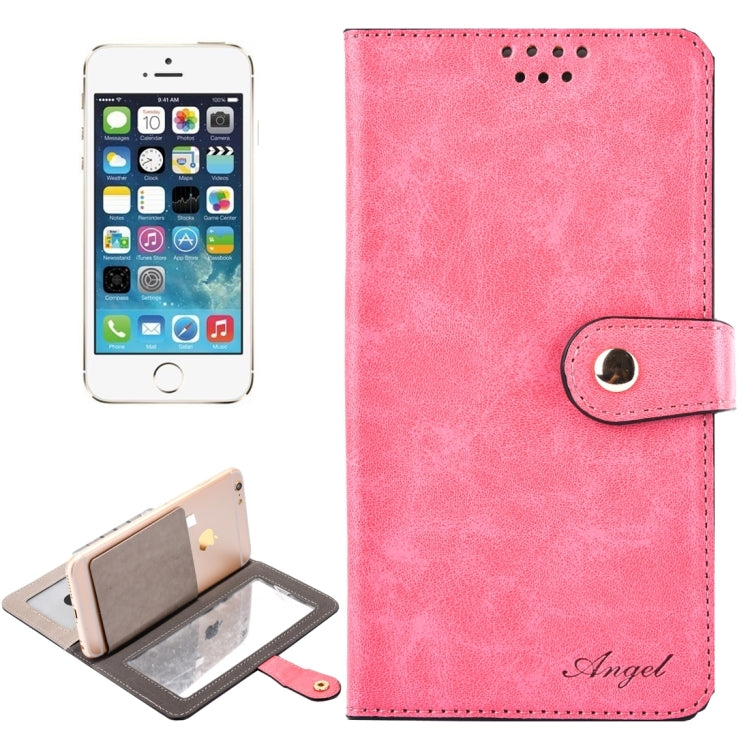 Universal Horizontal Flip Leather Case with Mirror & Holder & Card Slots & Wallet & Photo Frame for iPhone 5 & 5s & SE, Size: 13 x 7 x 1.5 cm