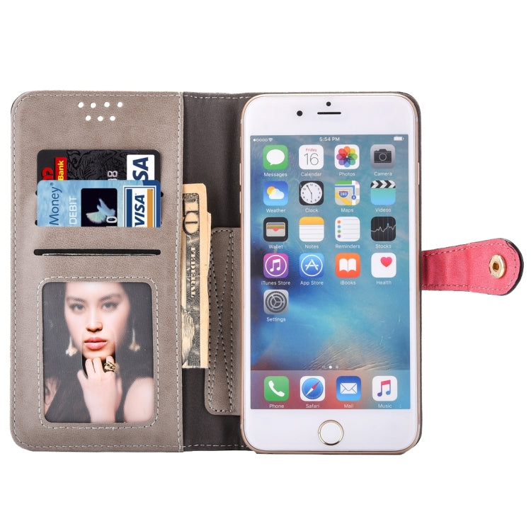 Universal Horizontal Flip Leather Case with Mirror & Holder & Card Slots & Wallet & Photo Frame for iPhone 5 & 5s & SE, Size: 13 x 7 x 1.5 cm