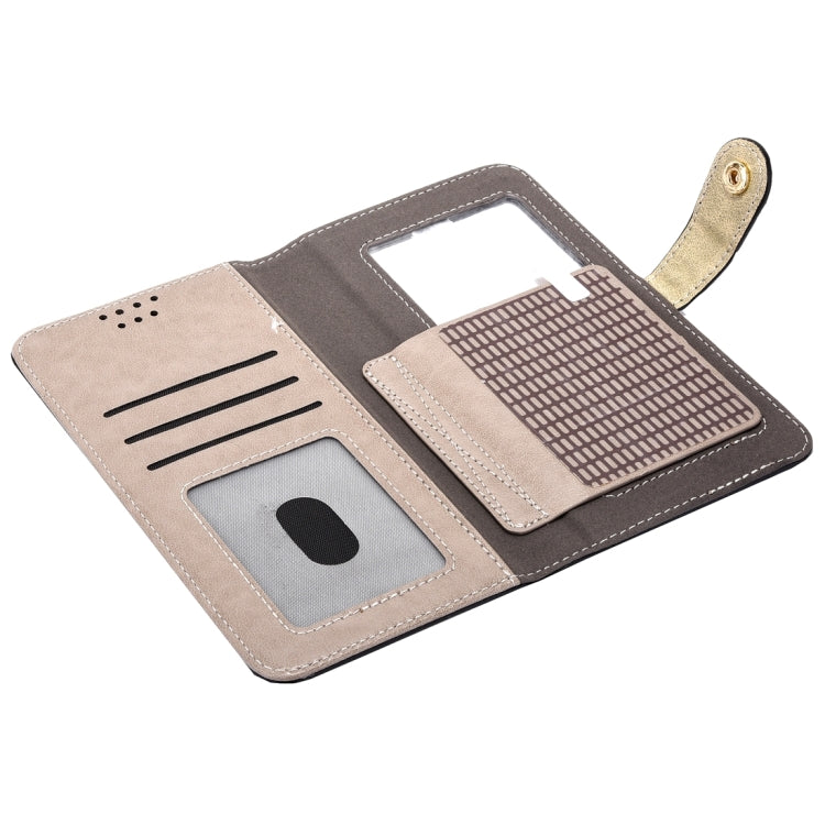 Universal Horizontal Flip Leather Case with Mirror & Holder & Card Slots & Wallet & Photo Frame for iPhone 5 & 5s & SE, Size: 13 x 7 x 1.5 cm