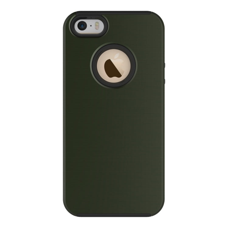 For iPhone SE & 5s & 5 Simple Brushed Texture 2 in 1 PC + TPU Combination Protective Case