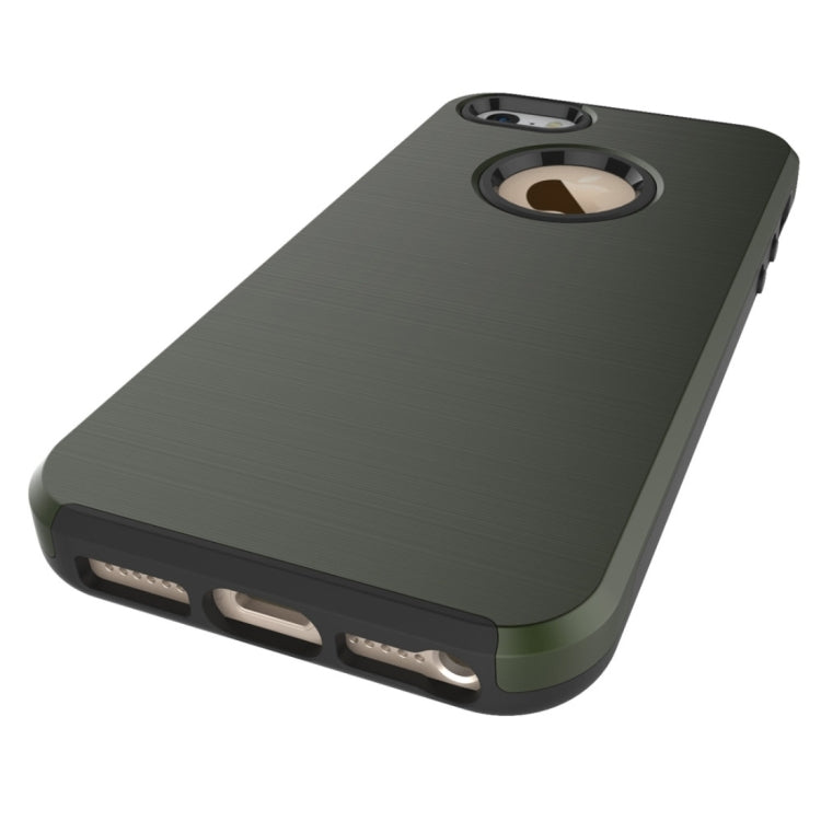 For iPhone SE & 5s & 5 Simple Brushed Texture 2 in 1 PC + TPU Combination Protective Case