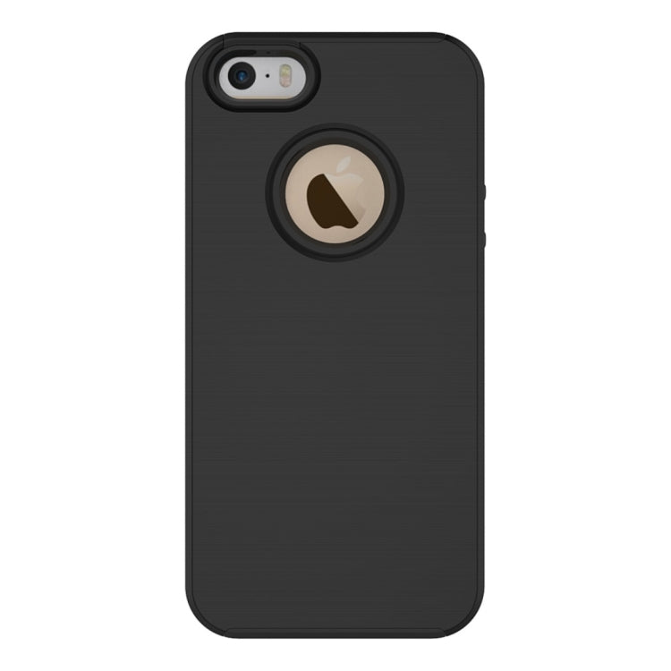 For iPhone SE & 5s & 5 Simple Brushed Texture 2 in 1 PC + TPU Combination Protective Case
