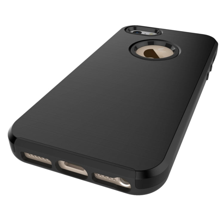 For iPhone SE & 5s & 5 Simple Brushed Texture 2 in 1 PC + TPU Combination Protective Case