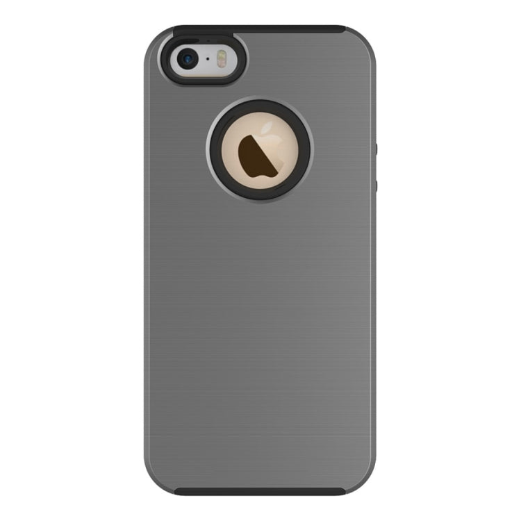 For iPhone SE & 5s & 5 Simple Brushed Texture 2 in 1 PC + TPU Combination Protective Case