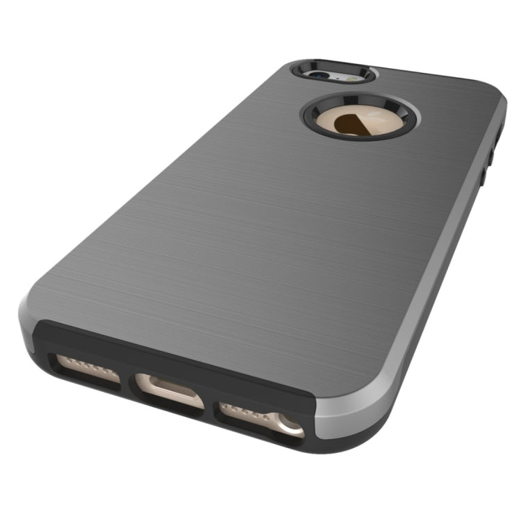 For iPhone SE & 5s & 5 Simple Brushed Texture 2 in 1 PC + TPU Combination Protective Case