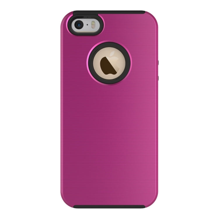 For iPhone SE & 5s & 5 Simple Brushed Texture 2 in 1 PC + TPU Combination Protective Case
