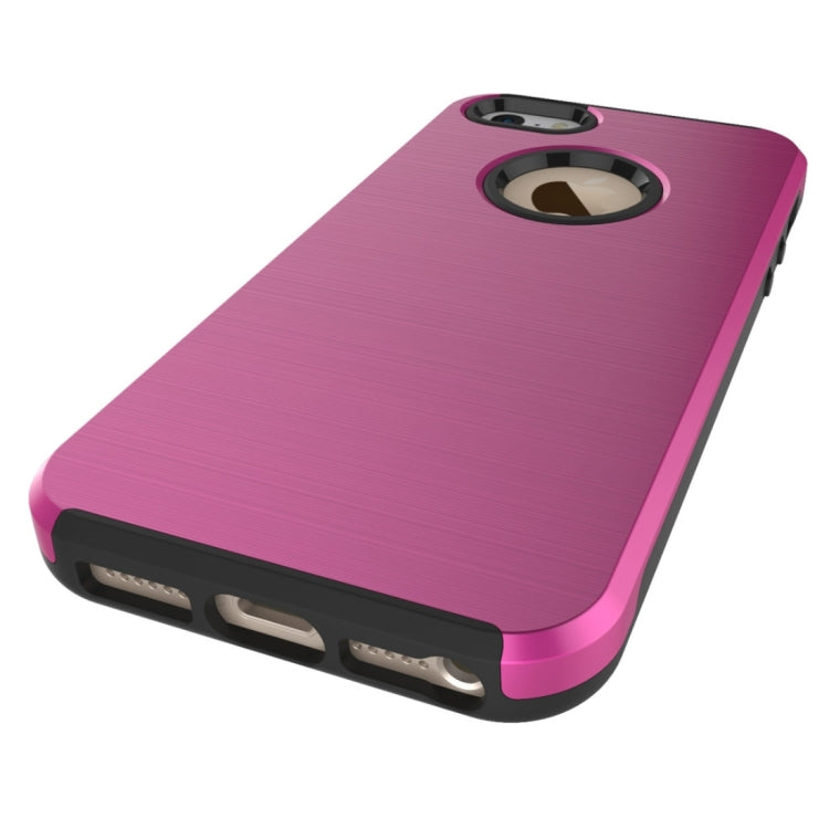 For iPhone SE & 5s & 5 Simple Brushed Texture 2 in 1 PC + TPU Combination Protective Case