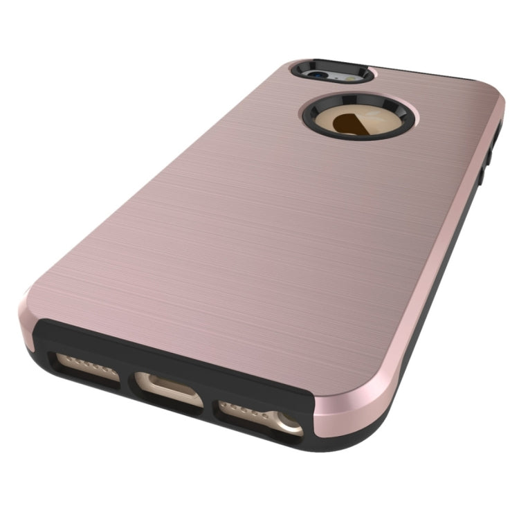 For iPhone SE & 5s & 5 Simple Brushed Texture 2 in 1 PC + TPU Combination Protective Case