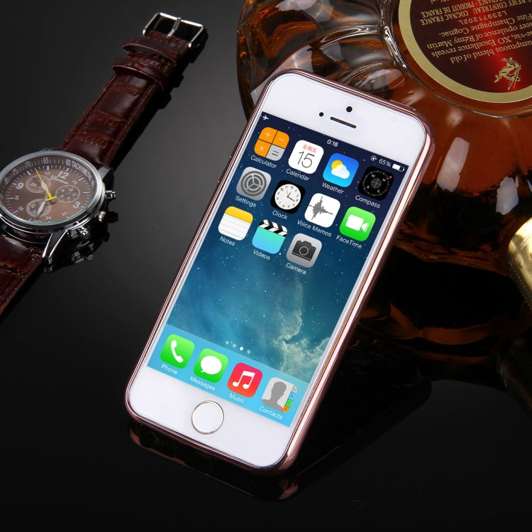 For iPhone 5 & 5s & SE Argyles Texture Electroplating Soft TPU Protective Cover Case