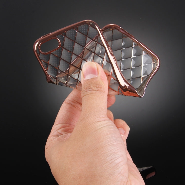 For iPhone 5 & 5s & SE Argyles Texture Electroplating Soft TPU Protective Cover Case