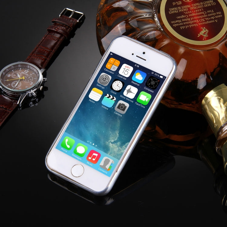 For iPhone 5 & 5s & SE Argyles Texture Electroplating Soft TPU Protective Cover Case