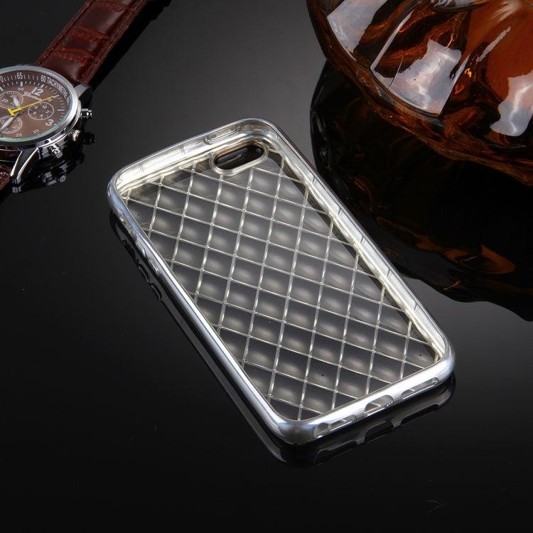 For iPhone 5 & 5s & SE Argyles Texture Electroplating Soft TPU Protective Cover Case